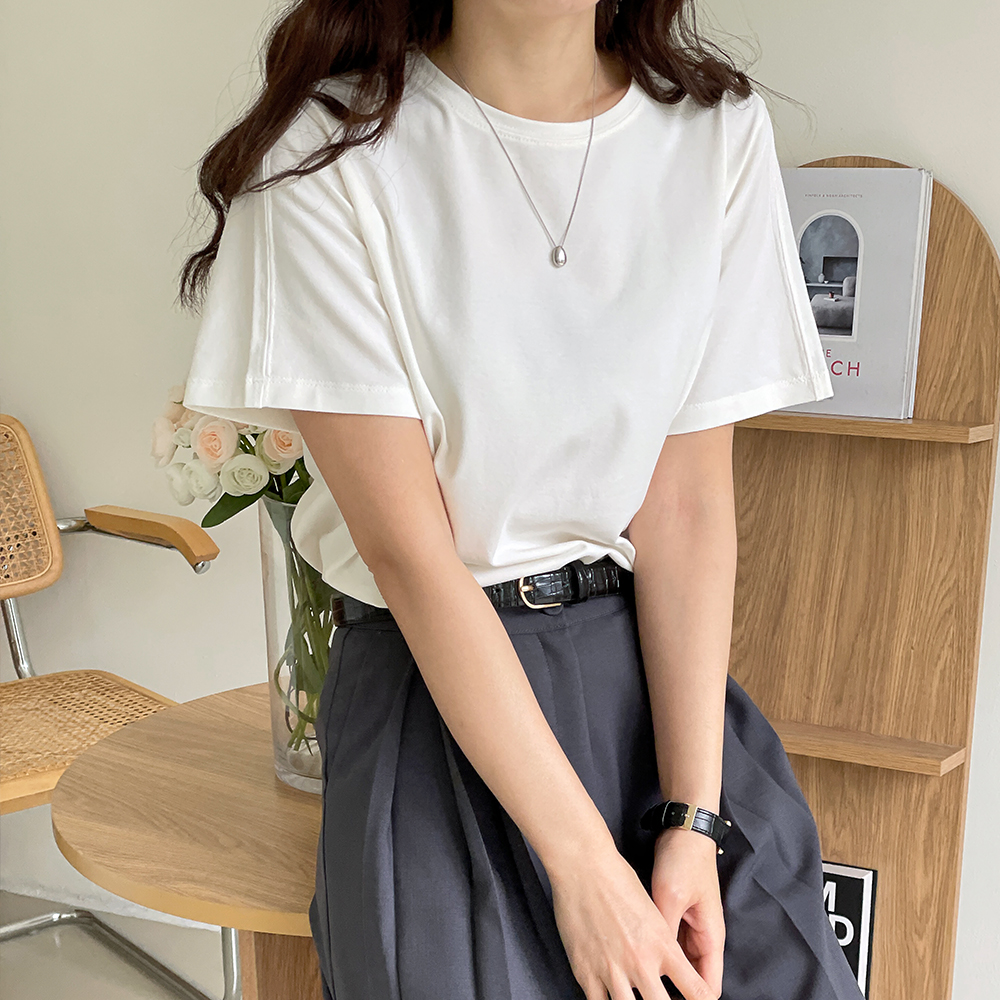 실켓티셔츠 실켓면티 실키티셔츠 - 상세 이미지 4
