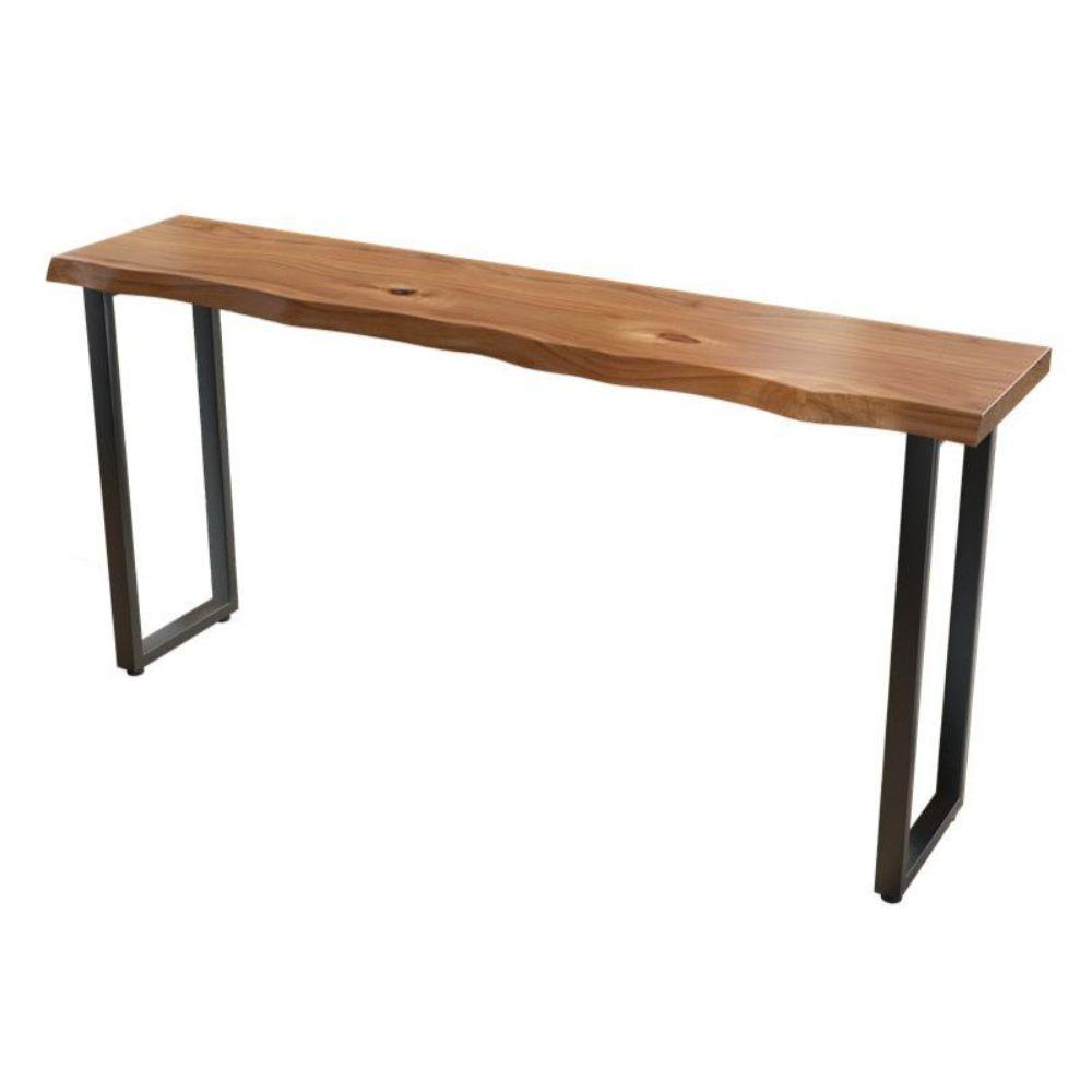 좁고긴 테이블 원목 술집 카페 창가 베란다 슬림 바 폭좁은 140x45x105cm두께 5cm - 상품 이미지