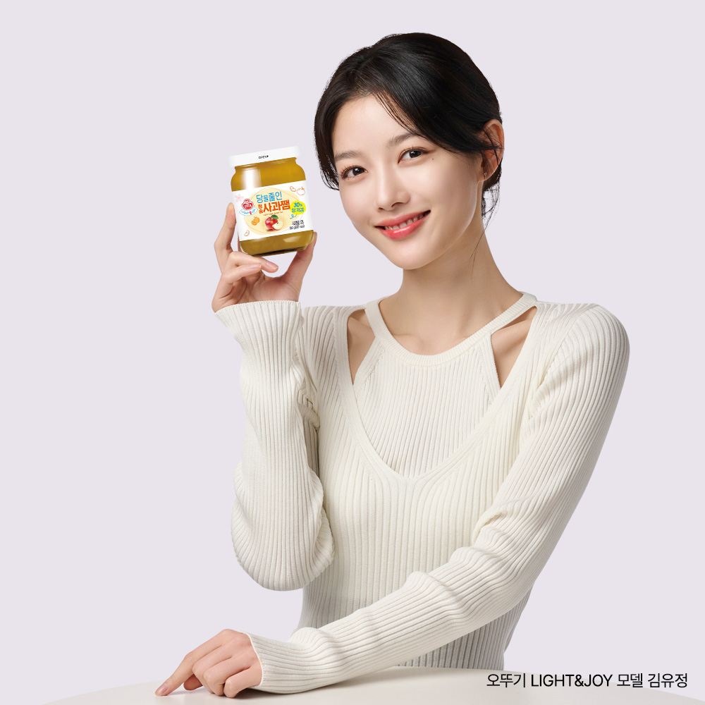 오뚜기 LIGHT&JOY 당을줄인 청송사과쨈 290G - 메인 이미지