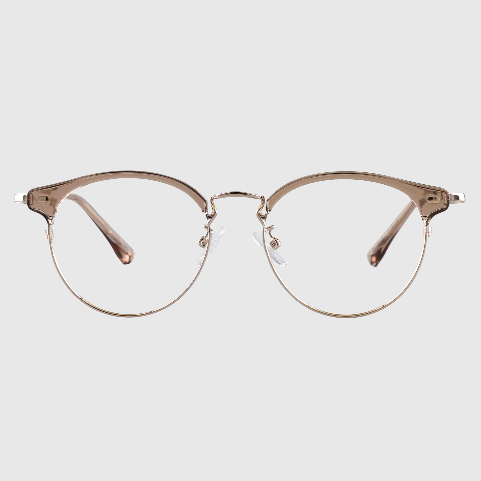 가벼운 반뿔테 블루라이트차단 하금테 안경 원형 반테