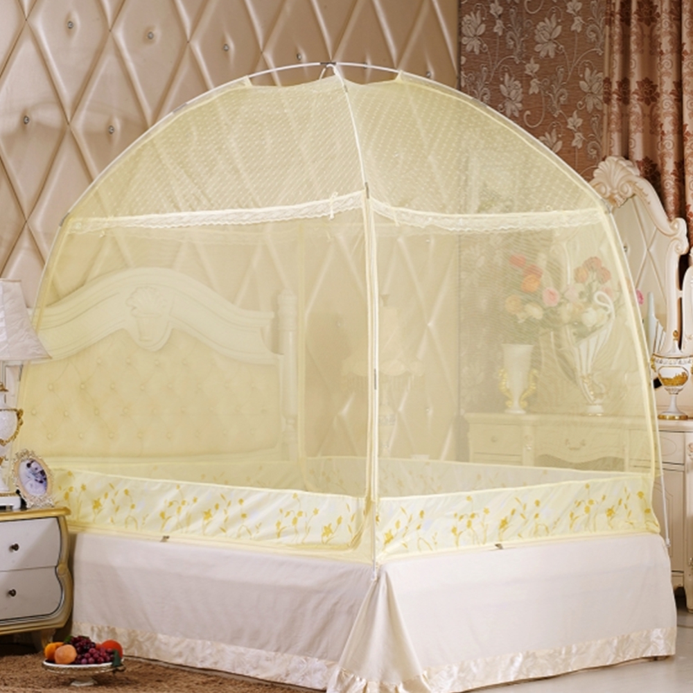 3인용 텐트형모기장 바닥일체형 4면 개방 침대모기장 해충차단