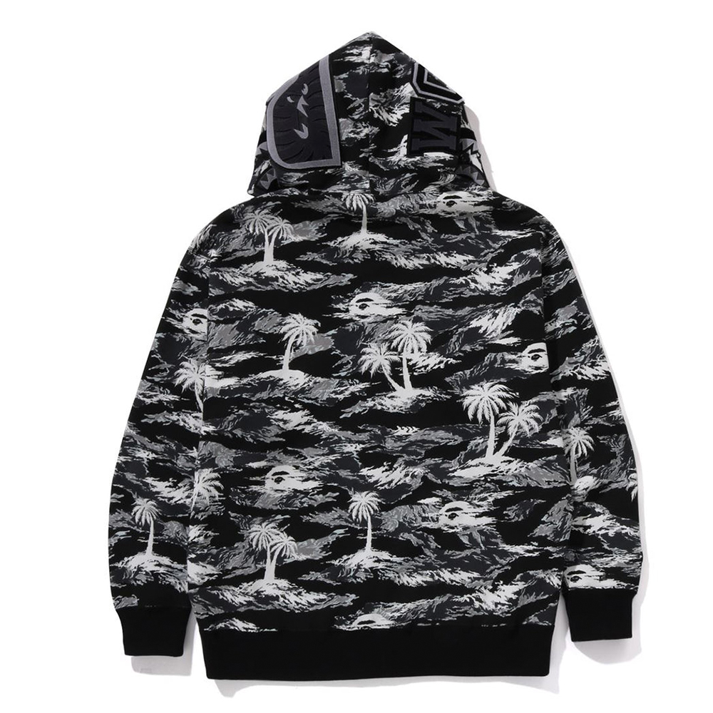 베이프 후드티 PALM TREE CAMO RELAXED FIT SHARK FULL ZIP HOODIE 1L30-115-313 - 상세 이미지 5