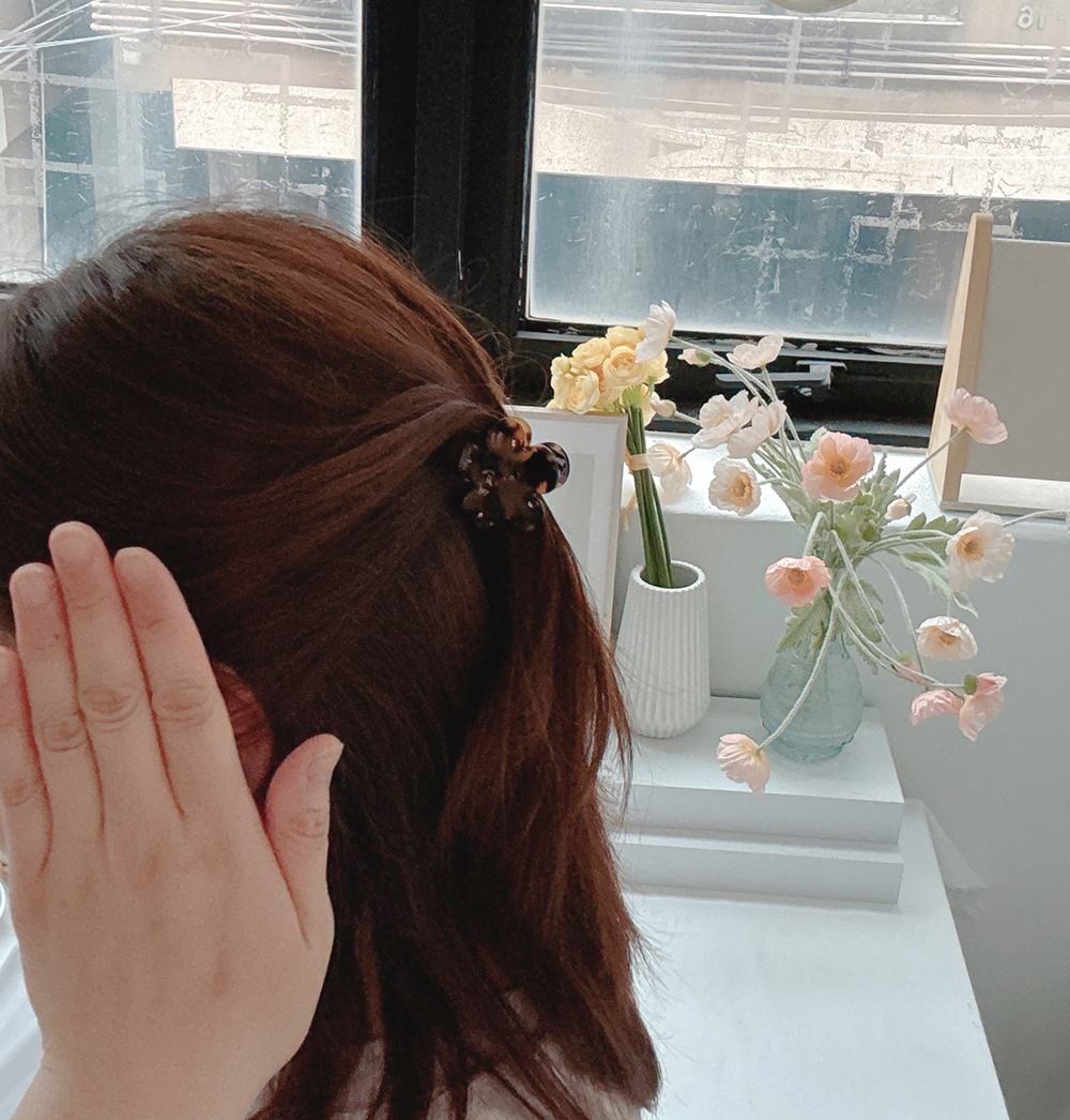 프랑스핀 꽃 미니헤어집게핀 반묶음 헤어핀 삔 헤어악세사리 creationfrance 이미지 8