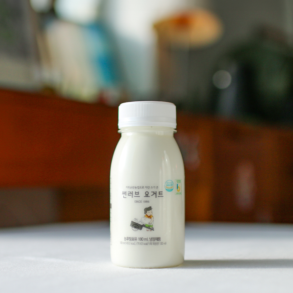 무가당 플레인 요거트와 딸기요거트 효덕목장 고소한 뒷맛 플레인무가당, 180ml, 1개 - 상품 이미지
