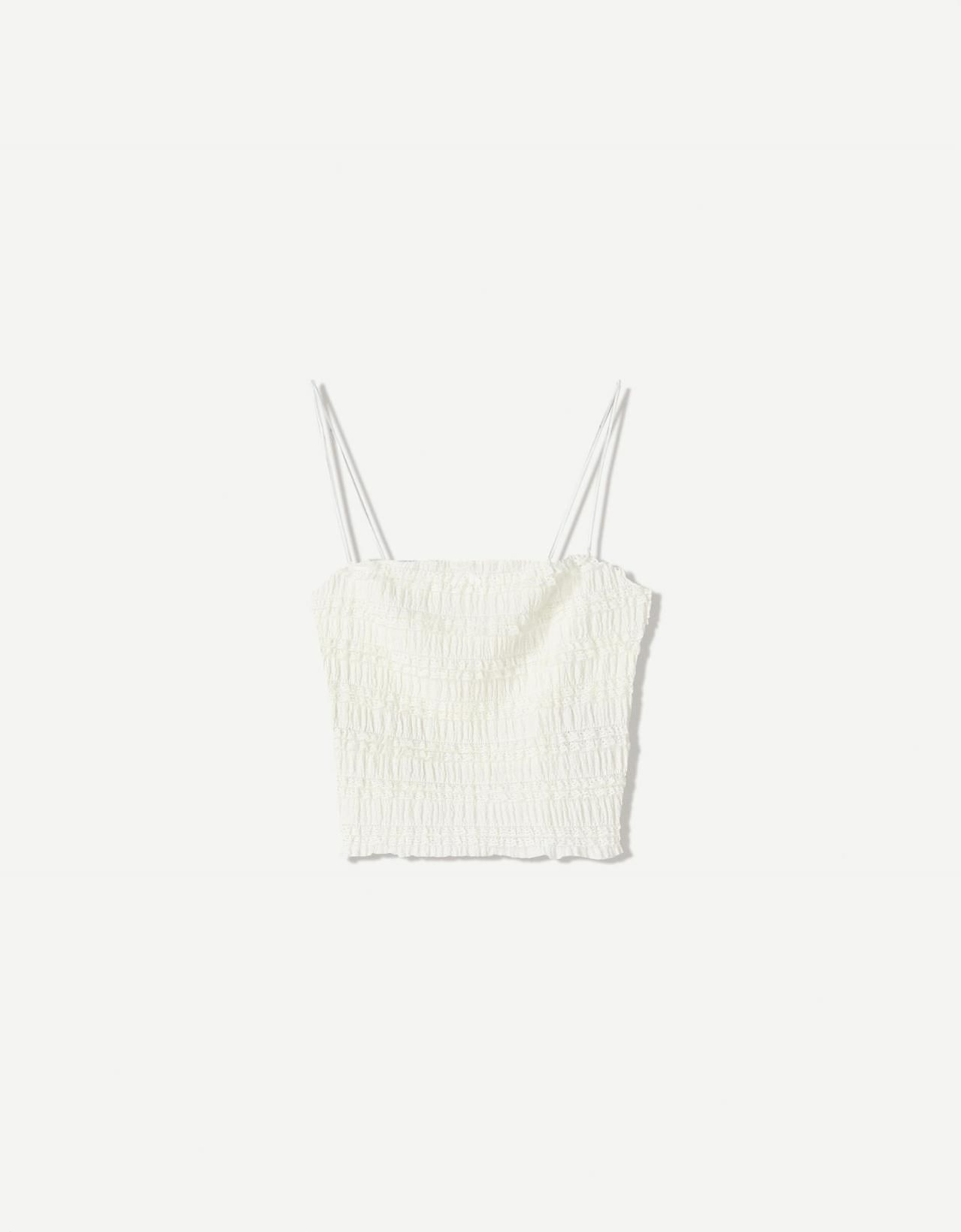 버쉬카 블론드 레이스 크롭 뷔스티에 탑 3670/662 OFF WHITE - 상세 이미지 4