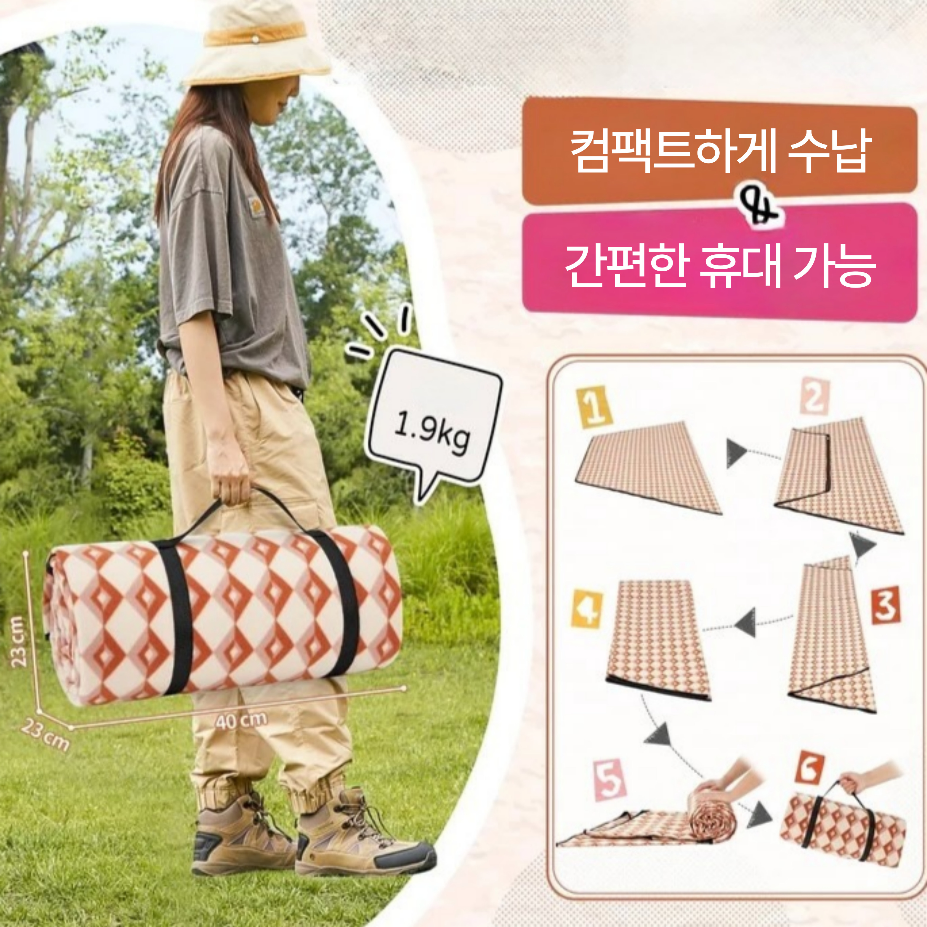 킹캠프 육각 대형 돗자리 캠핑 피크닉 매트 KP2201 POCAHONTAS HEX - 상세 이미지 4