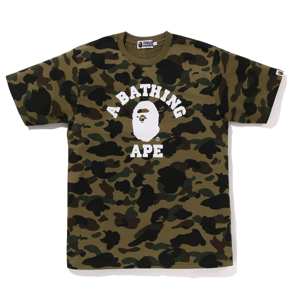베이프 반팔티 1ST CAMO COLLEGE TEE 1L30-109-010 - 상세 이미지 4