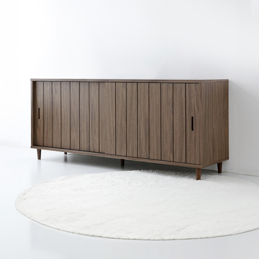 밀캄 슬라이딩 콘솔수납장 CHM71160 1600x450x710mm, 2단, 화이트파인베니어 3369.3111