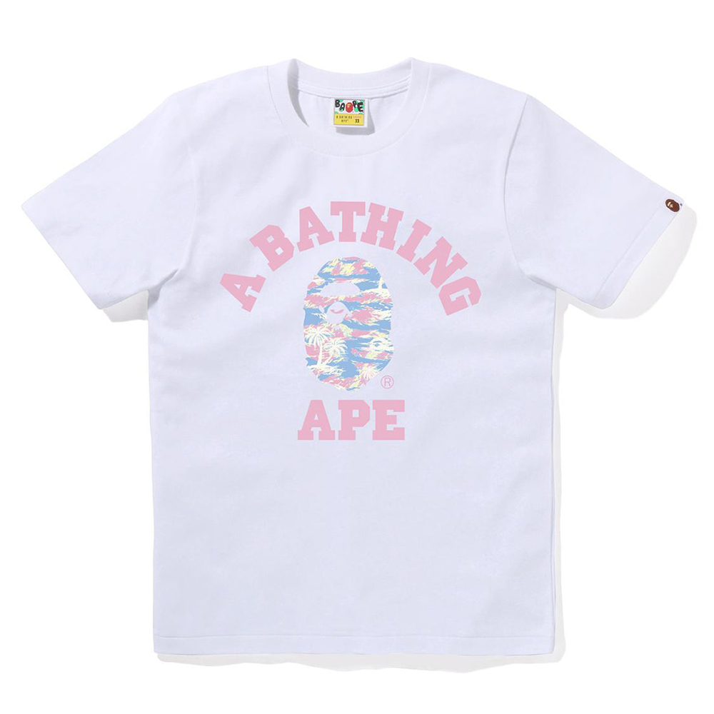 베이프 우먼즈 반팔티 PALM TREE CAMO COLLEGE TEE 1L30-210-025 - 메인 이미지