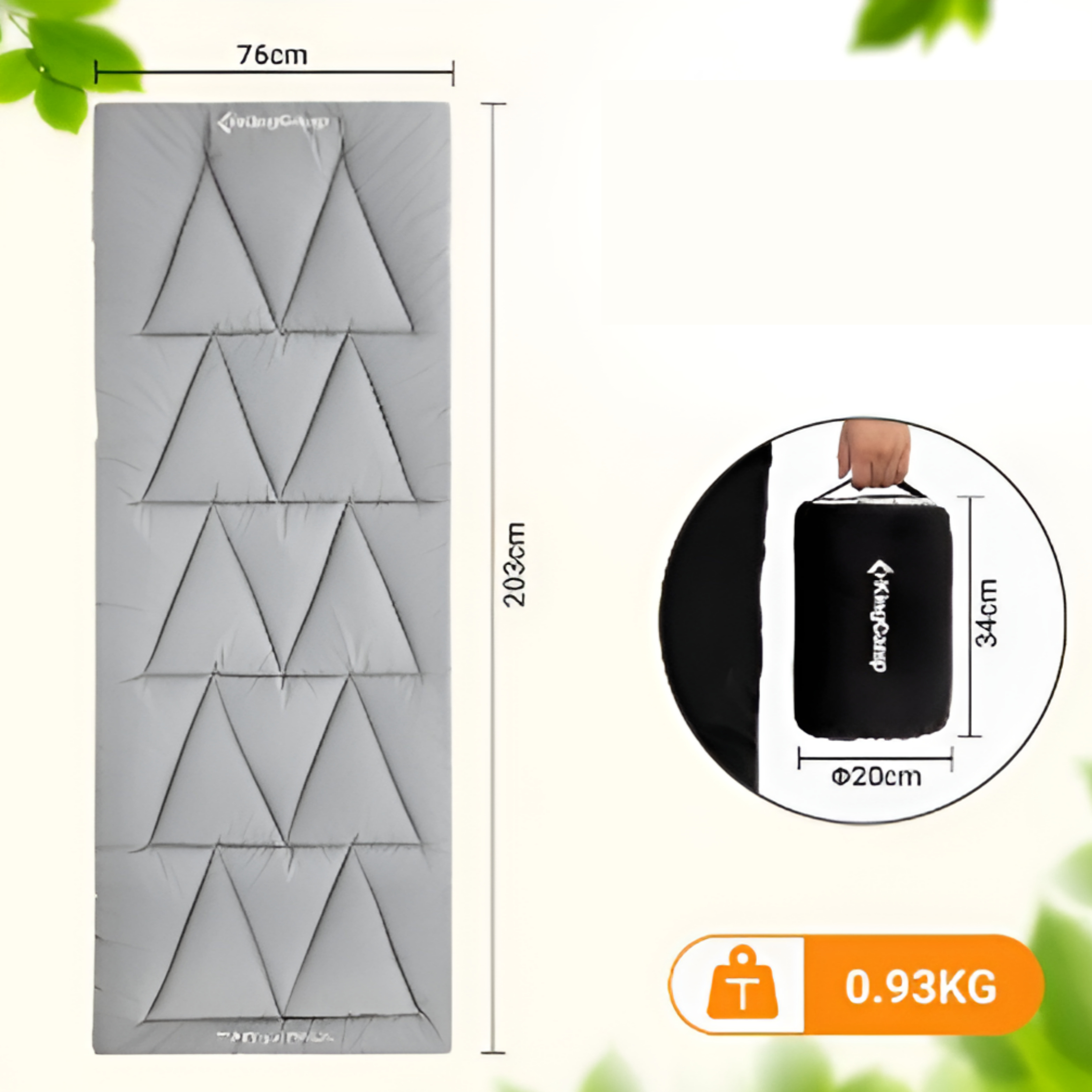 킹캠프 경량 코튼 매트 접이식 캠핑 패드 KM2415 CAMP PAD L 이미지 6