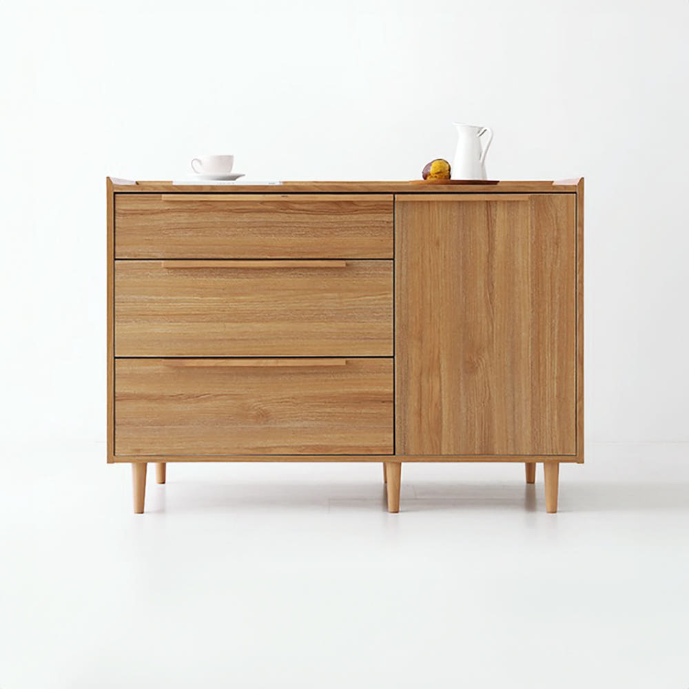 밀캄 콘솔수납장 CHM85120 캄포어베니어 1200x520x855mm, 3단, 캄포어베니어 7865.0343