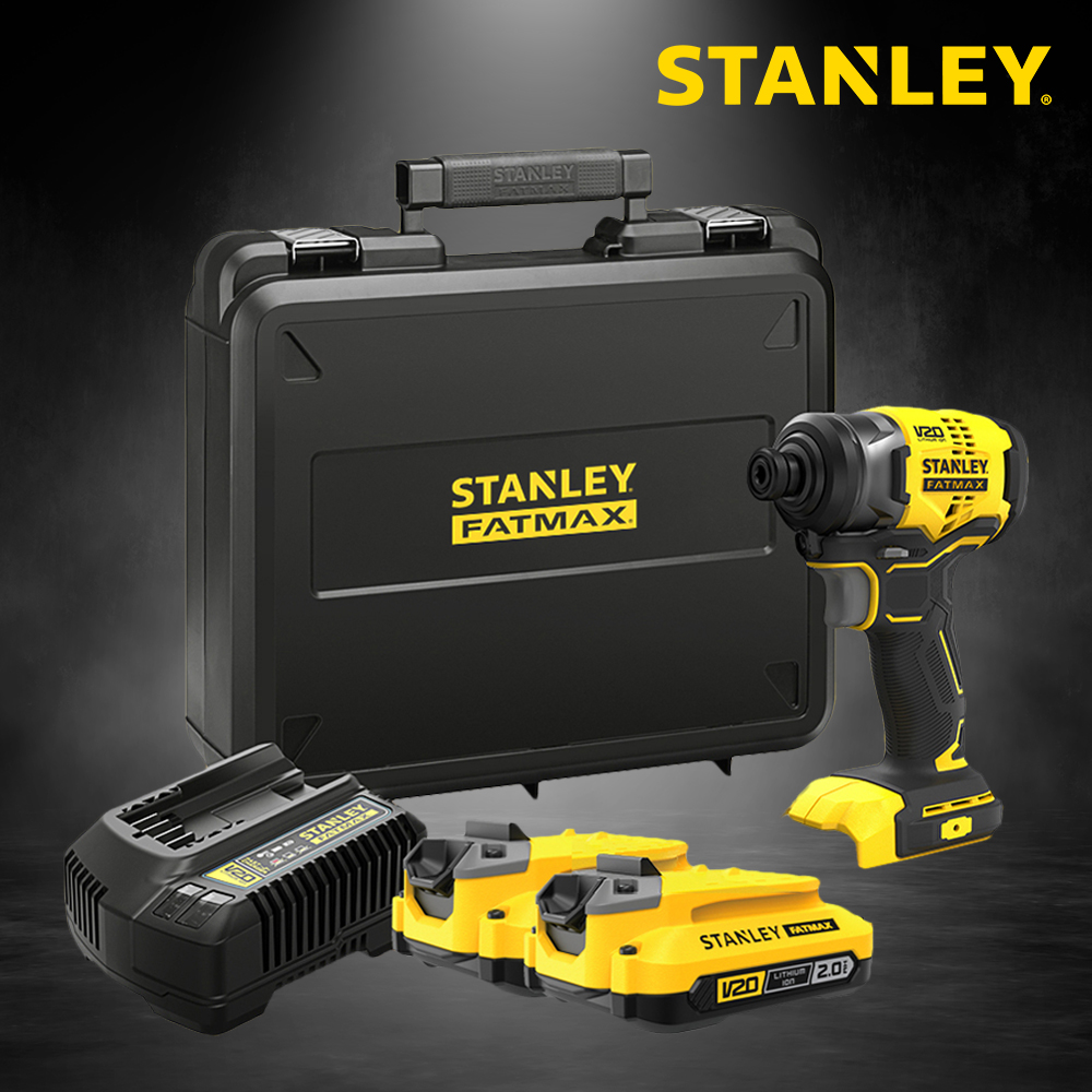 스탠리 20V MAX 브러쉬리스 임팩드라이버 풀세트 (배터리2개) SBI810D2K