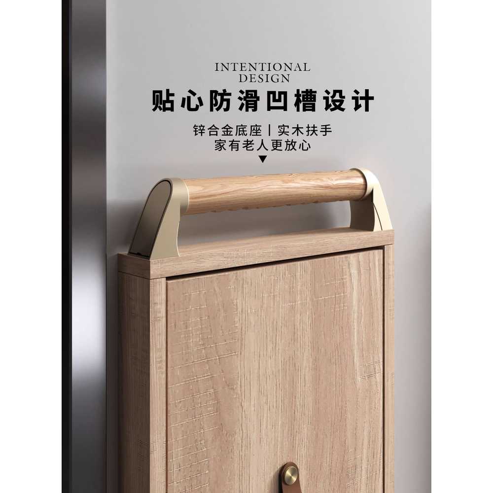 벽걸이형 신발장 간이의자 접이식 장착형 현관 체어 - 상세 이미지 4