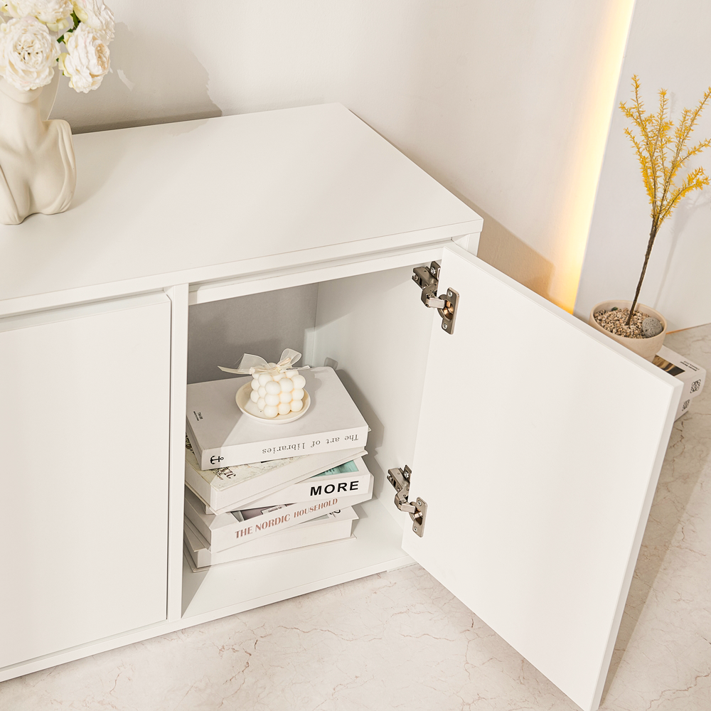 무드인 거실 모듈 수납장 공간분리 베란다 침대옆 낮은 수납장 800x400x570mm, 2단, 버터옐로우 - 상세 이미지 5