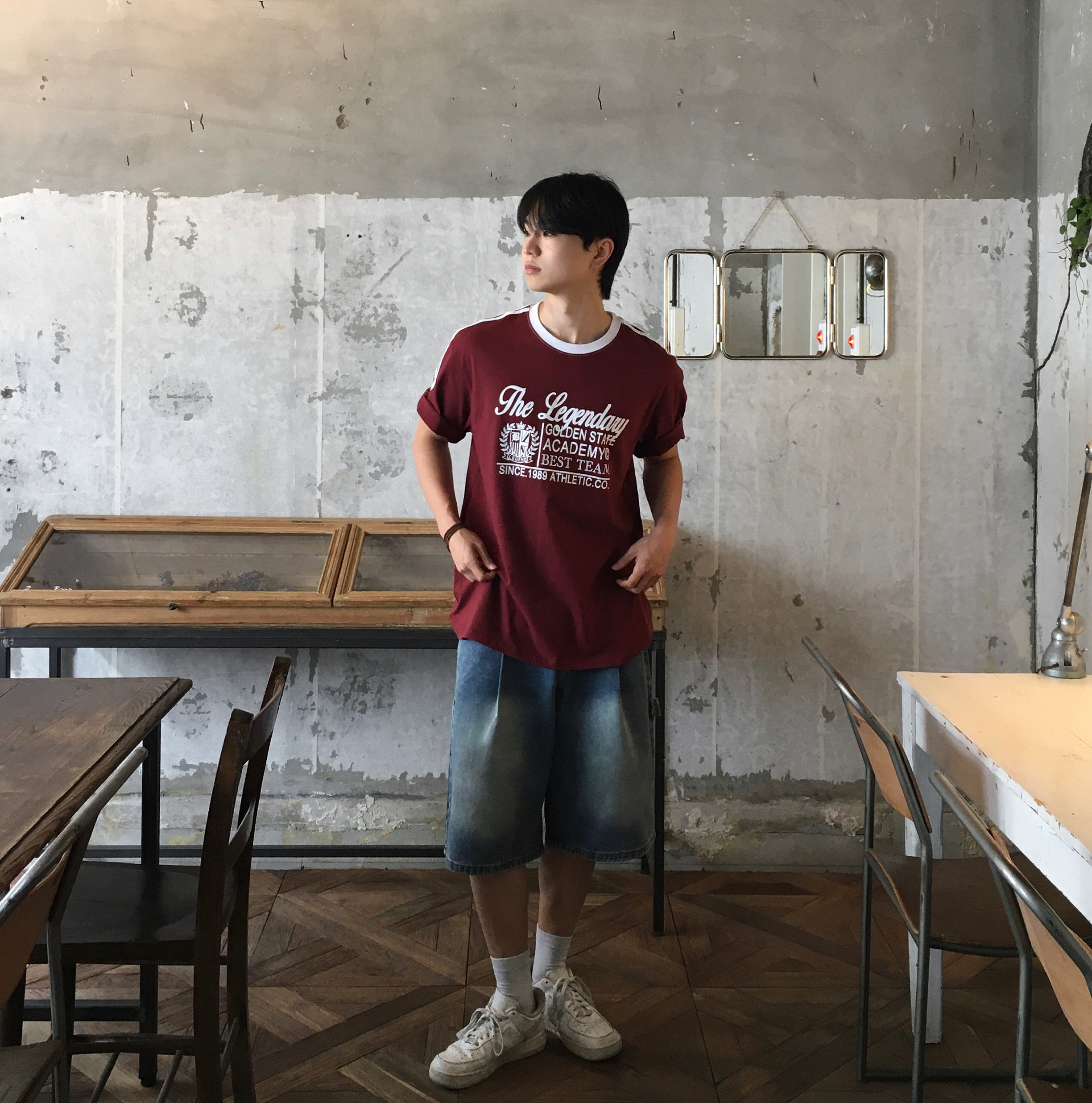 남자링거티 남자프린팅반팔티 이미지 8