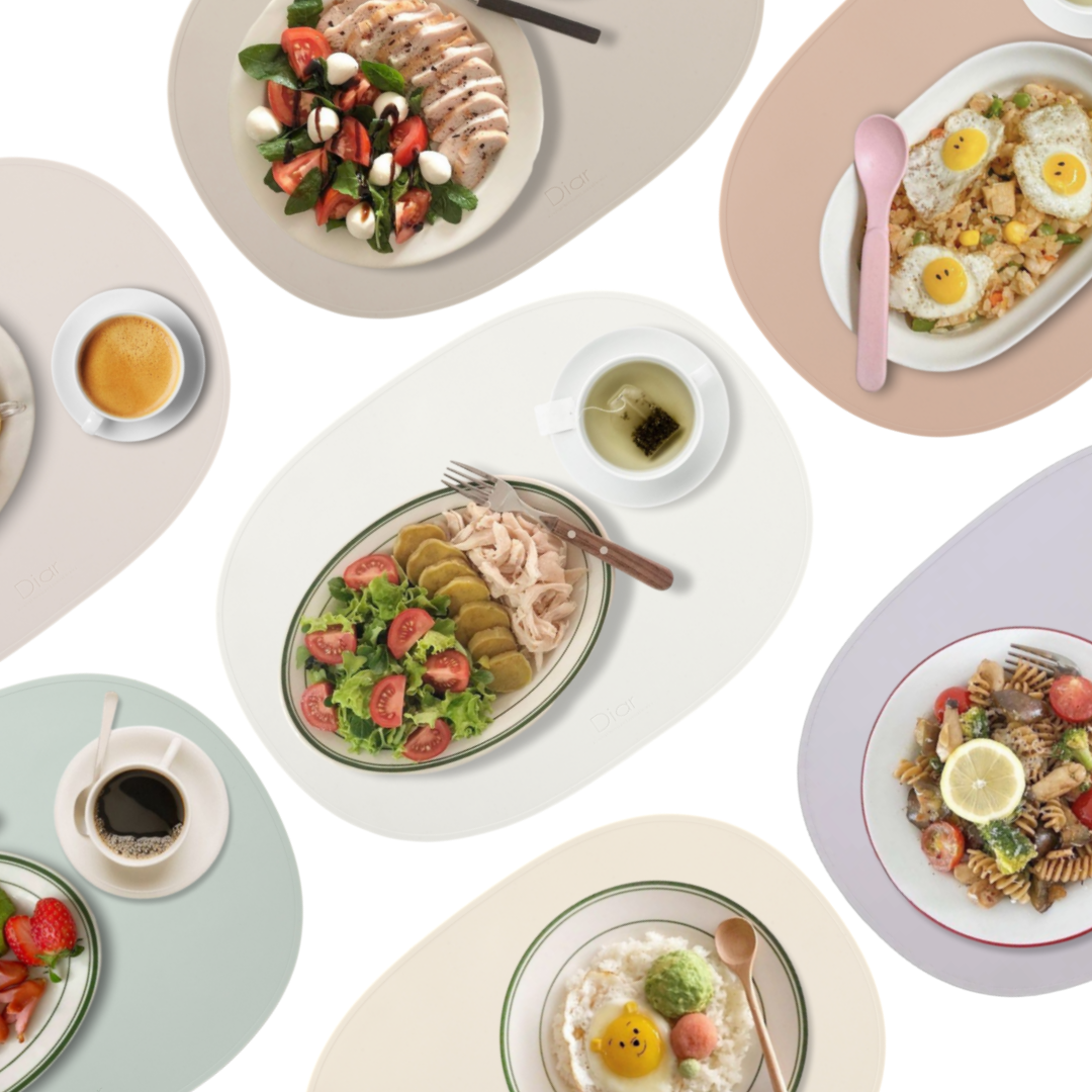 디아르 국내산 플래티넘 실리콘 식탁 테이블 매트+수저받침 4P