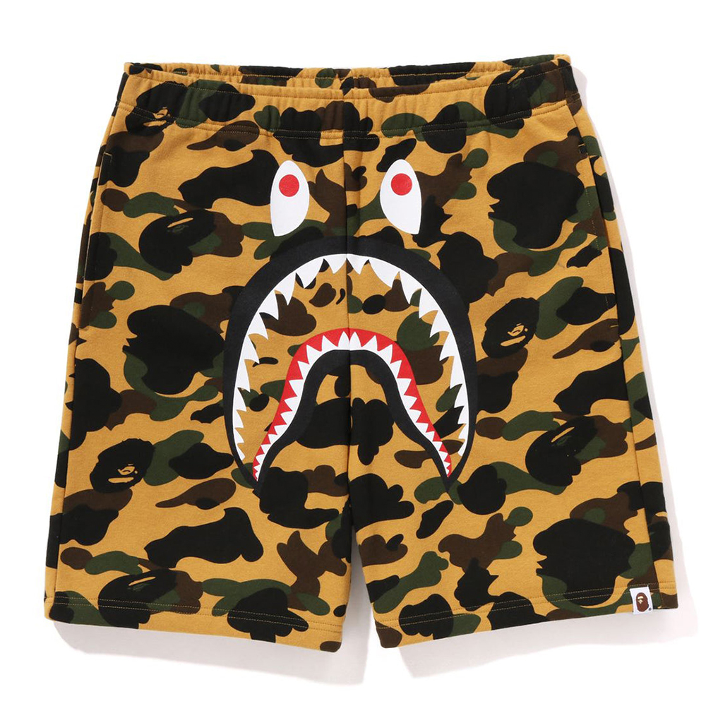 베이프 반바지 1ST CAMO SHARK REGULAR FIT SWEAT SHORTS 1L30-153-009 - 상세 이미지 4