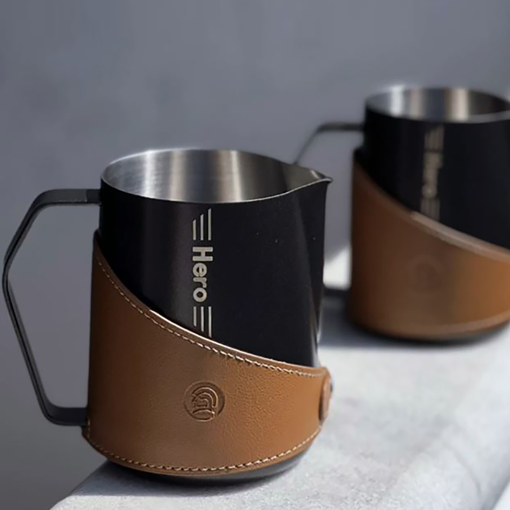 zeroHero 바리스타 튜닝 스팀피쳐 밀크저그 라떼아트 600ml, 블랙 - 메인 이미지