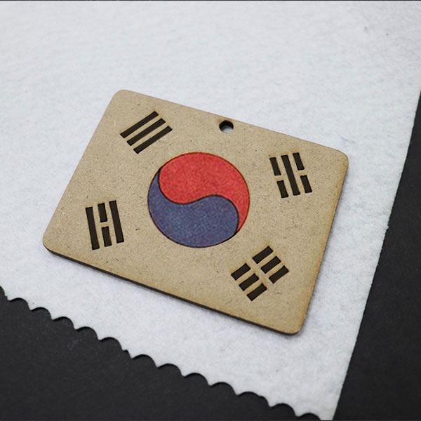 나무소품비즈 529-P(태극기)/우드아트 나무비즈 - 메인 이미지