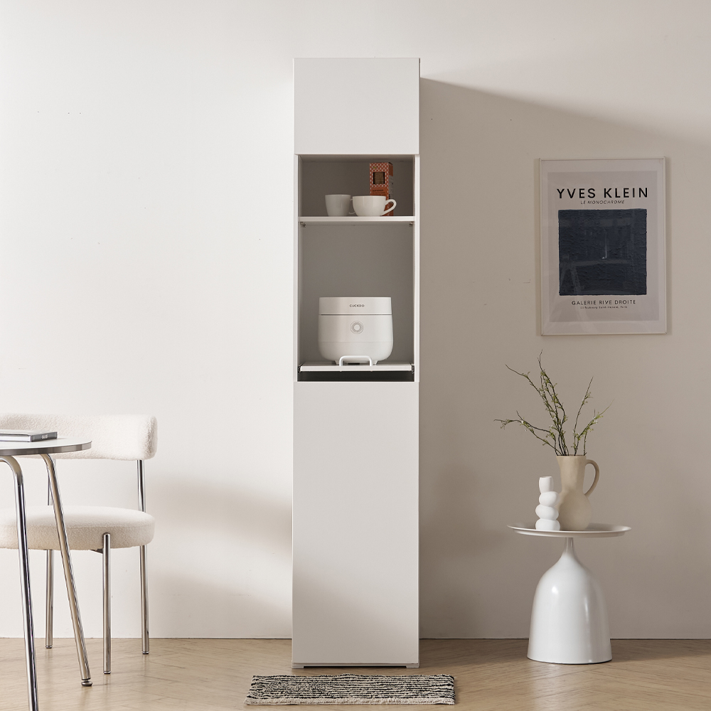 모덴 밥솥 레일 선반 슬라이딩 밥통다이 에어프라이어 틈새 수납장 400