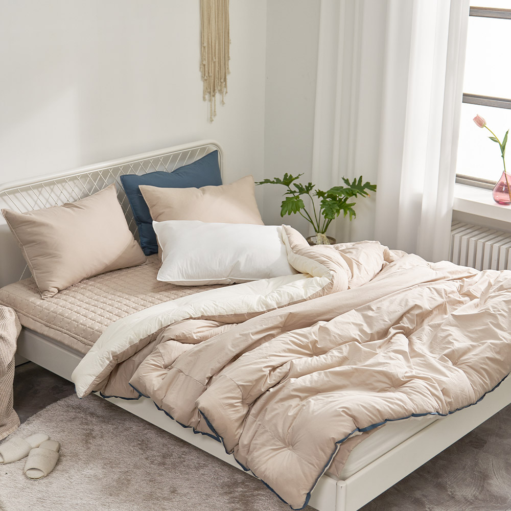 고밀도 100수 순면 100% 옥수수솜 따뜻한 면 가을 두꺼운 겨울 차렵이불 SS