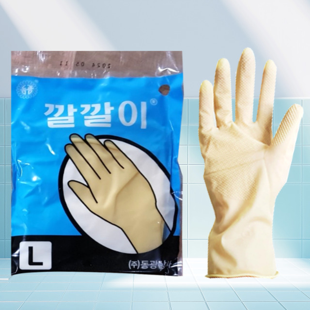 동광 미용장갑 소 중 대 10켤레 깔깔이장갑 - 상품 이미지