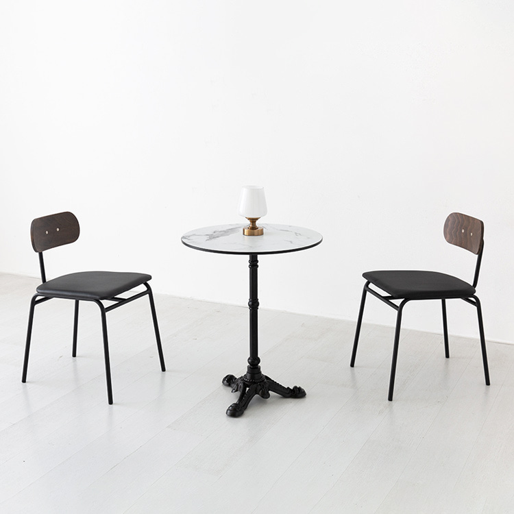 라네트 원형테이블 D60 HPL F형 600mm, 블랙 0691.8812 - 상세 이미지 4