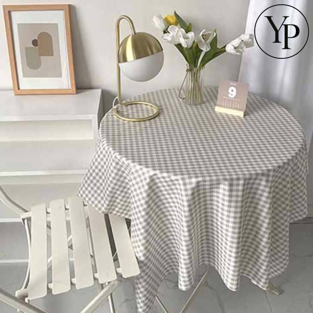 체크무늬 식탁보 홈카페 예쁜 테이블보 장식 오염방지 커버 벨벳 테이블매트