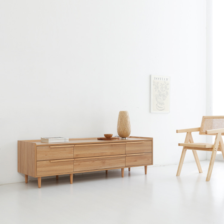 밀캄 TV거실장 서랍형 TVBM51175 17500x520x510mm, 캄포어베니어 0883.1641 - 상세 이미지 5