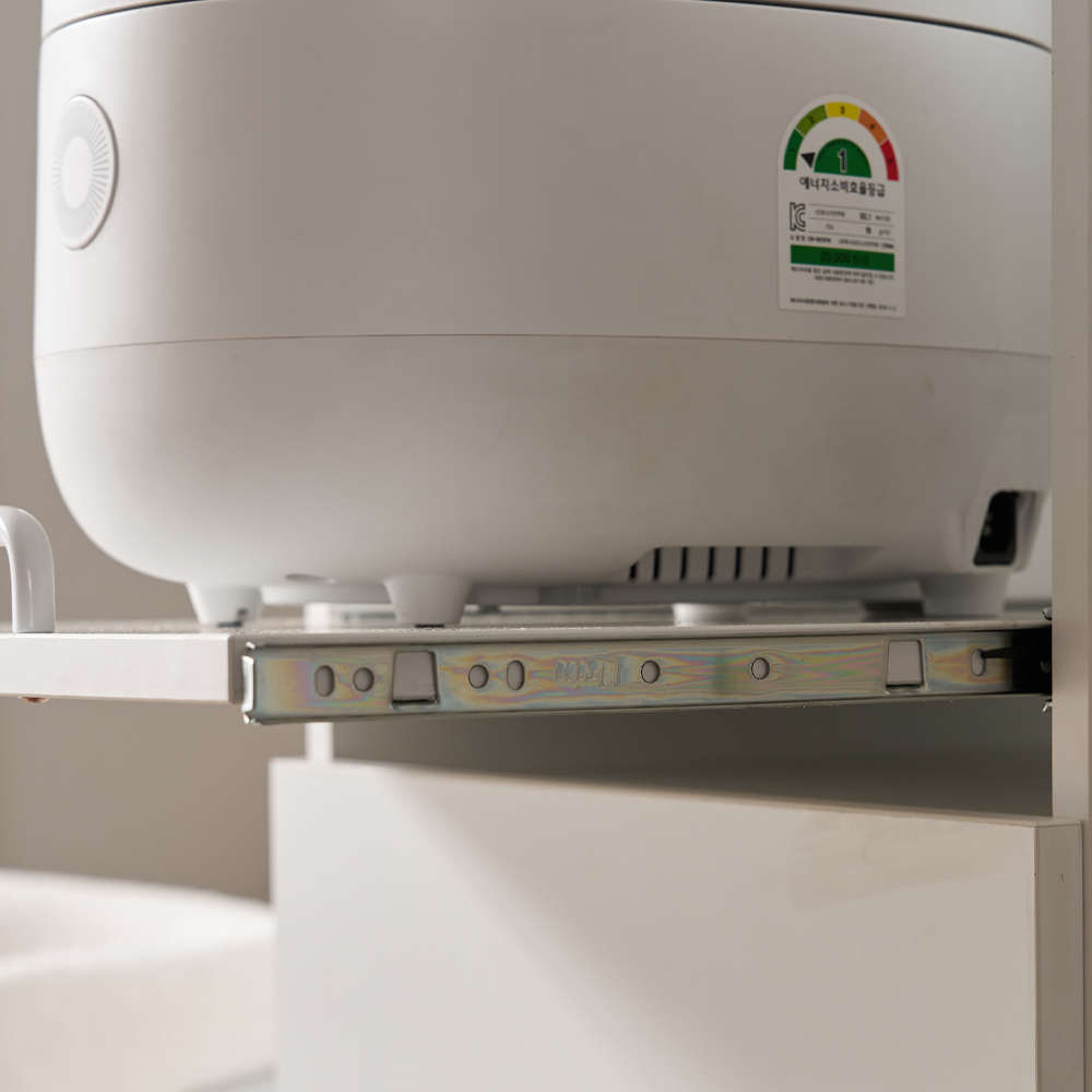 모덴 밥솥 레일 선반 슬라이딩 밥통다이 에어프라이어 틈새 수납장 400