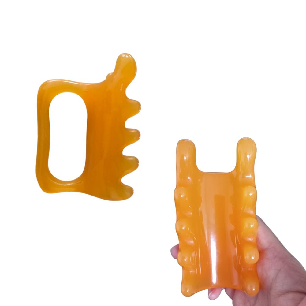 1+1 괄사 흉쇄유돌근 두피 마사지 손잡이 얼굴 도구