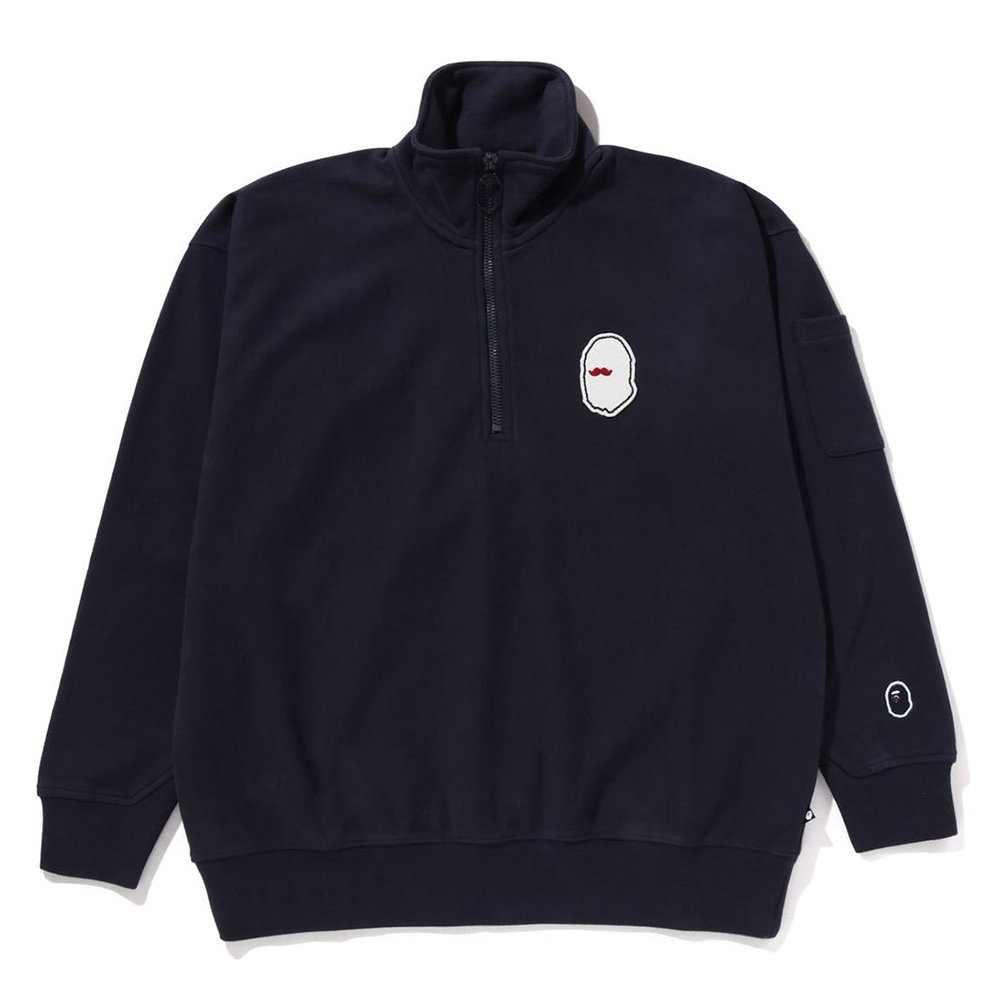 베이프 긴팔티 HALF ZIP PULL OVER SWEAT SHIRT #1 7L30-113-303 - 상세 이미지 2