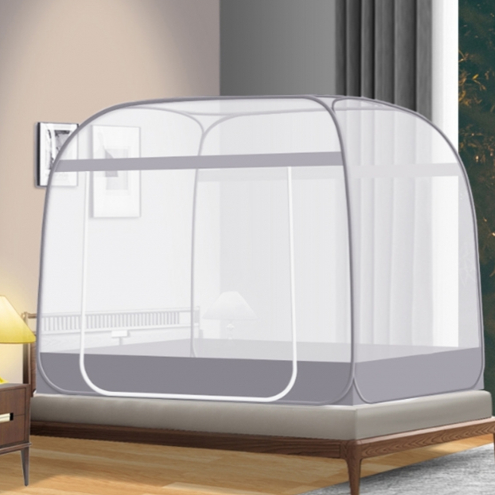 넓고 튼튼한 1인용 침대모기장 원터치 사각 모기장 캠핑 아기