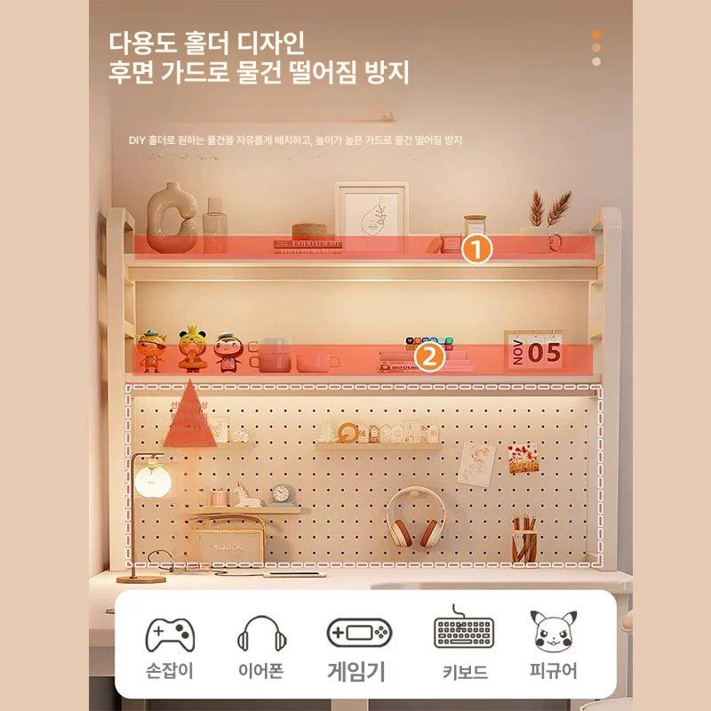 코너책상 ㄱ자 책상 책장 기역자 테이블 데스크 L자형 컴퓨터 코너형 흰색 왼쪽 코너 - 상세 이미지 2