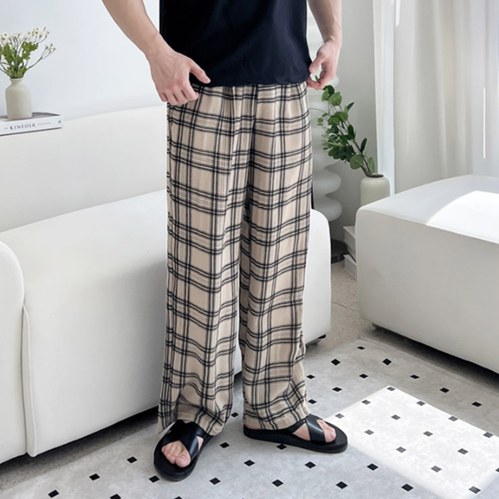 성인실내복 남자 집에서입는 옷 여름 잠옷 파자마 바지 - 상세 이미지 3