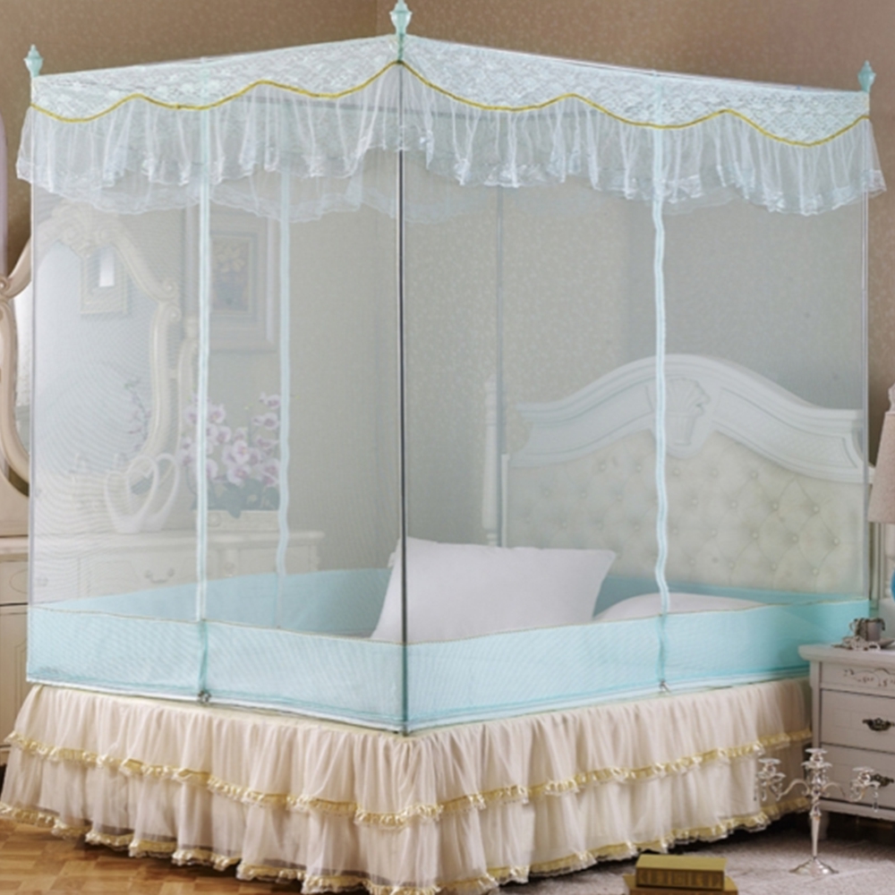 스틸프레임 침대모기장 양문형 대형 사각모기장 2인용 더블