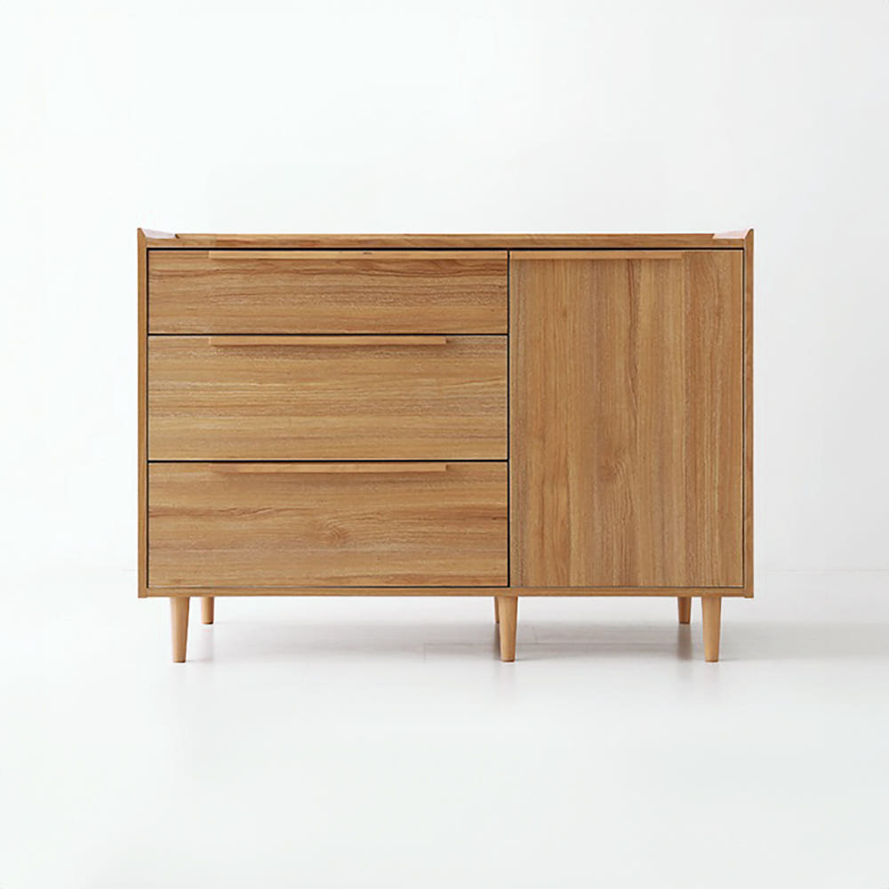 밀캄 콘솔수납장 CHM85120 캄포어베니어 1200x520x855mm, 3단, 캄포어베니어 7865.0343