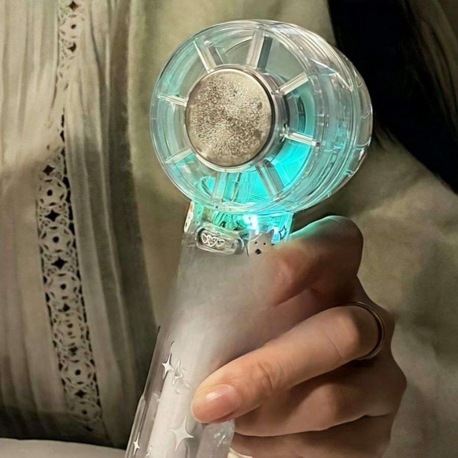 2025 휴대용 투명 미니 냉풍기 선풍기 USB-C 탁상용 손풍기 가벼움 가방쏙 틱톡광고 투명모델/비냉각형 모델 - 상세 이미지 2
