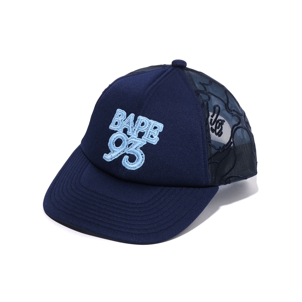 베이프 모자 LINE CAMO JACQUARD MESH BLOCKING LOGO CAP 1L30-180-307 - 메인 이미지