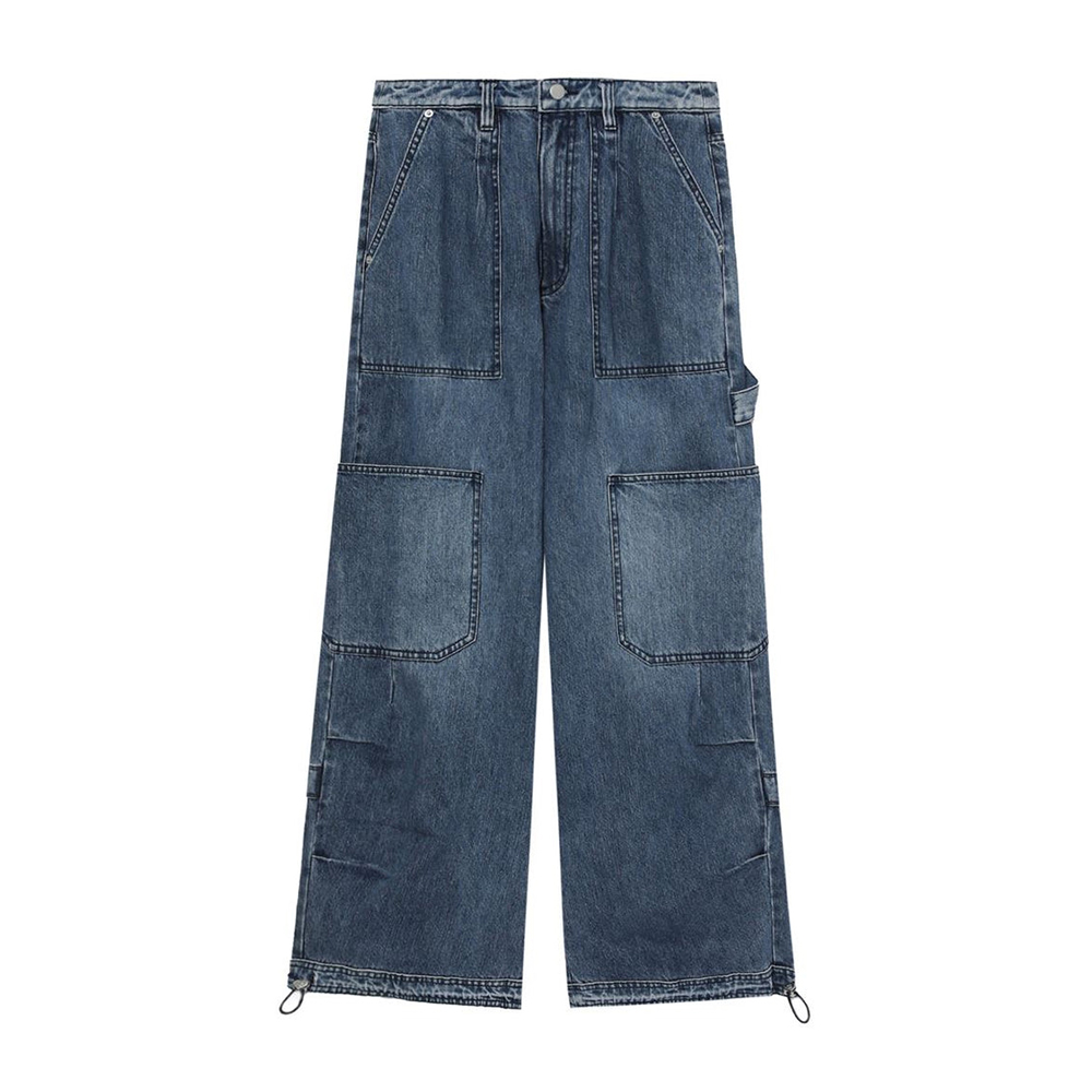베이프 우먼즈 바지 LIGHTWEIGHT DRAWSTRING FASTENING CARGO JEANS CK20-250-004 - 상품 이미지