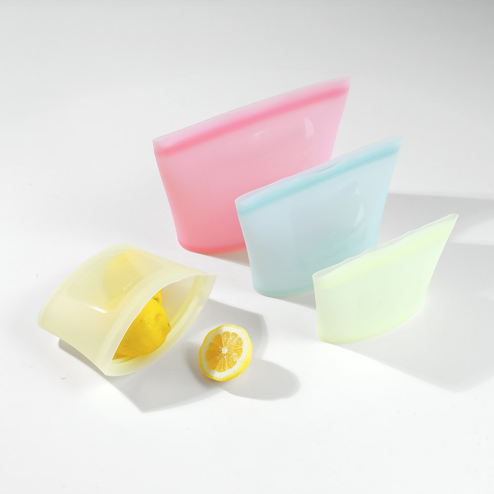 국내제작 포그 플래티넘 실리콘 지퍼백 스탠딩 밀폐용기 파우치 소분팩