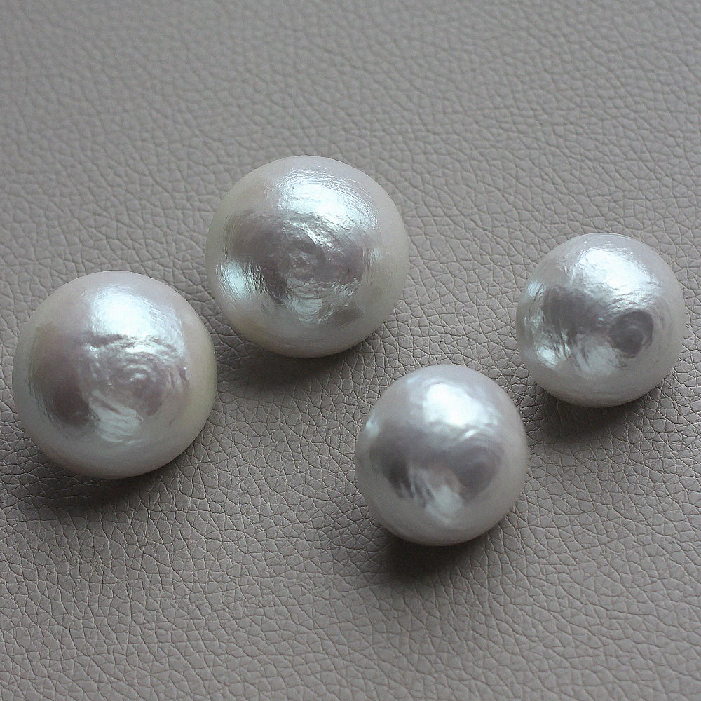지름 25mm 30mm 볼드 왕진주 하프 반구 마베 진주 코튼 펄 혼주 웨딩 귀찌 귀걸이 이미지 7