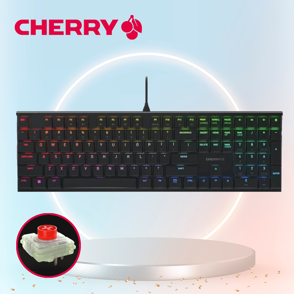 체리 MX BOARD LP 10.0 RGB 기계식 게이밍 키보드 블랙, 적축, 45g - 메인 이미지