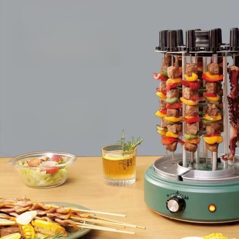 꼬치 전기그릴 양꼬치 슈하스코 회전식 바베큐 스토브 블랙 220V 탑