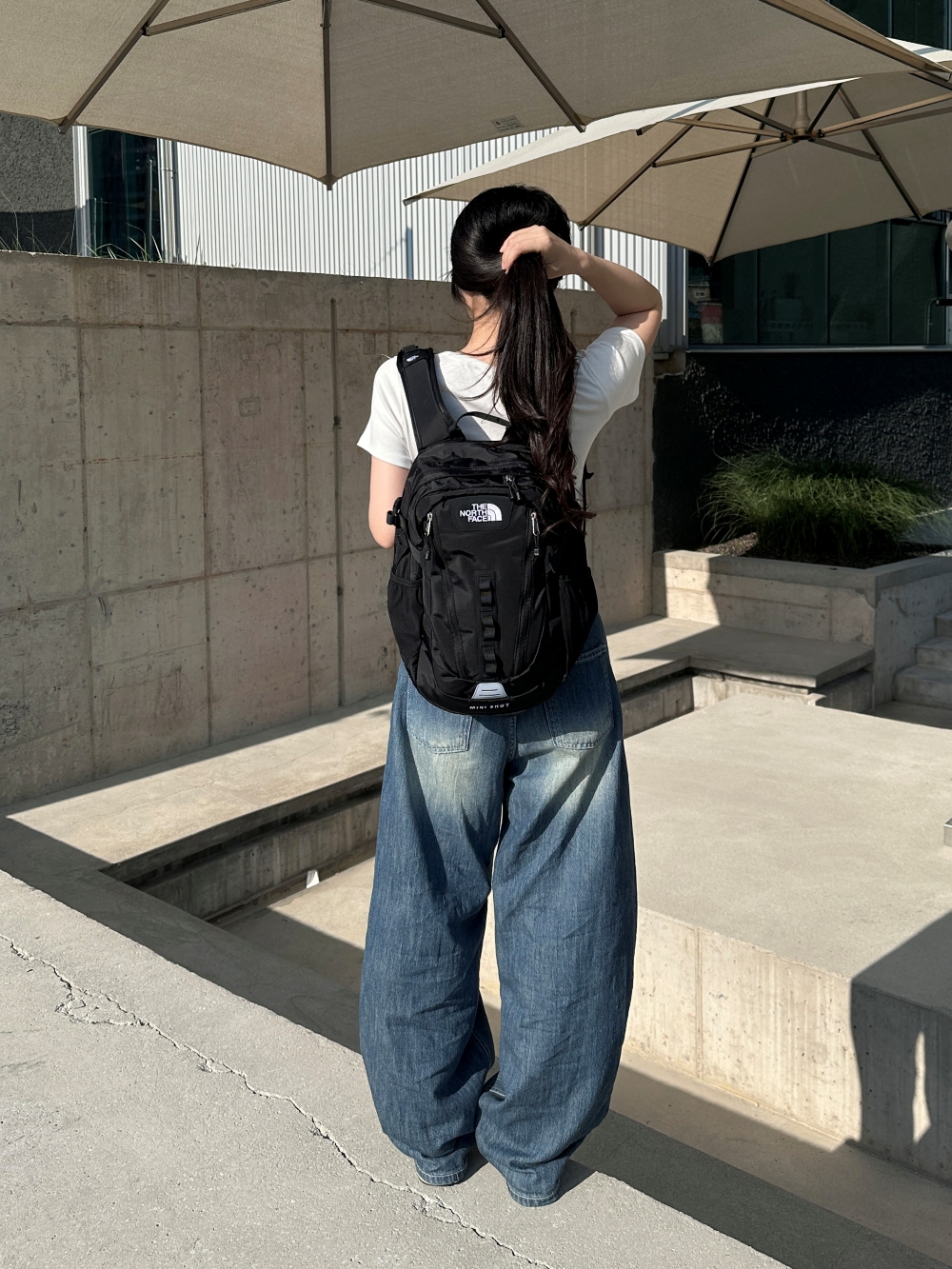 [국내매장판] 노스페이스 미니샷 백팩 소형 데일리 학생 책가방 등산용 NM2DR03A