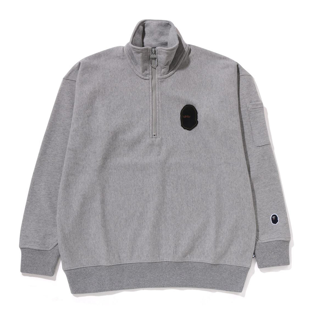 베이프 긴팔티 HALF ZIP PULL OVER SWEAT SHIRT #1 7L30-113-303 - 메인 이미지