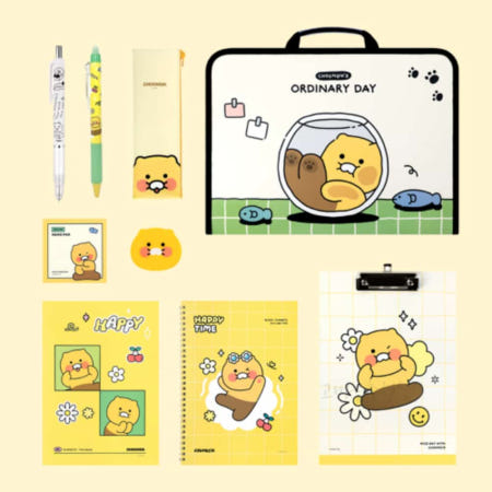 [고마음샵] 카카오프렌즈 춘식이 학교가자 문구세트 9종 카카오문구 학용품선물세트 고등학생문구세트 유치원문구세트 초등학생생일선물