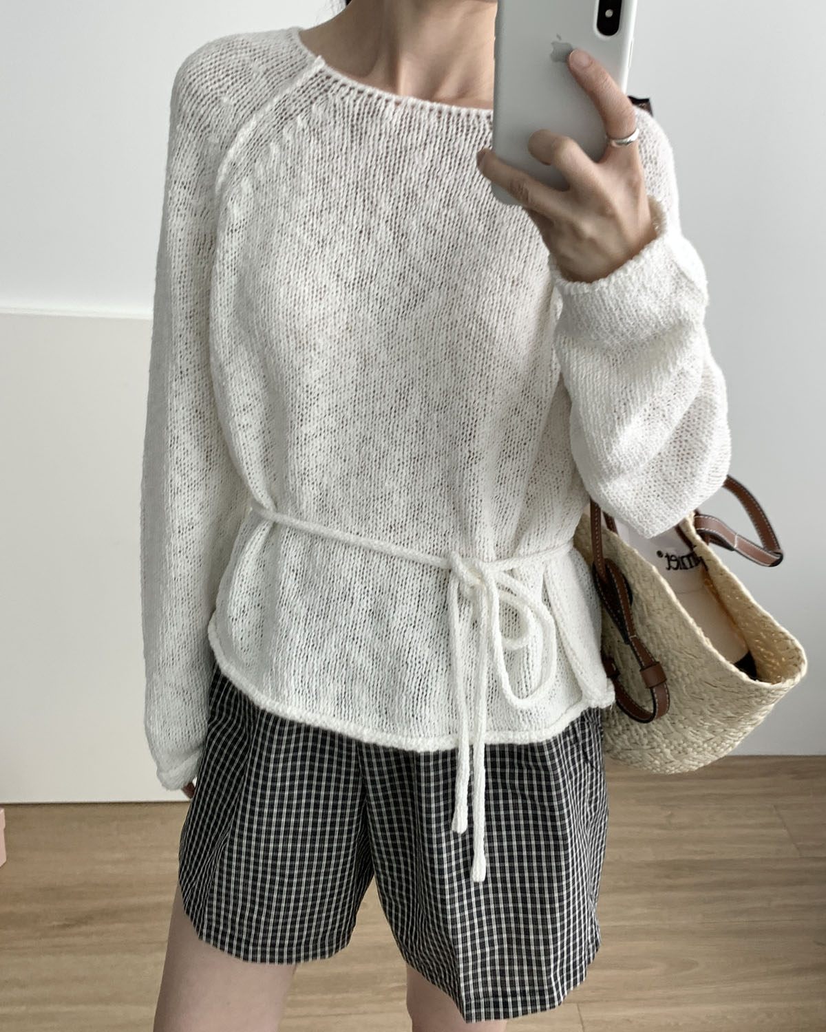 [블랙당일] 체크 밴딩숏츠 레이어드 3부 파마자 트렁크 반바지 웨어링무드 (2c) - 상세 이미지 3