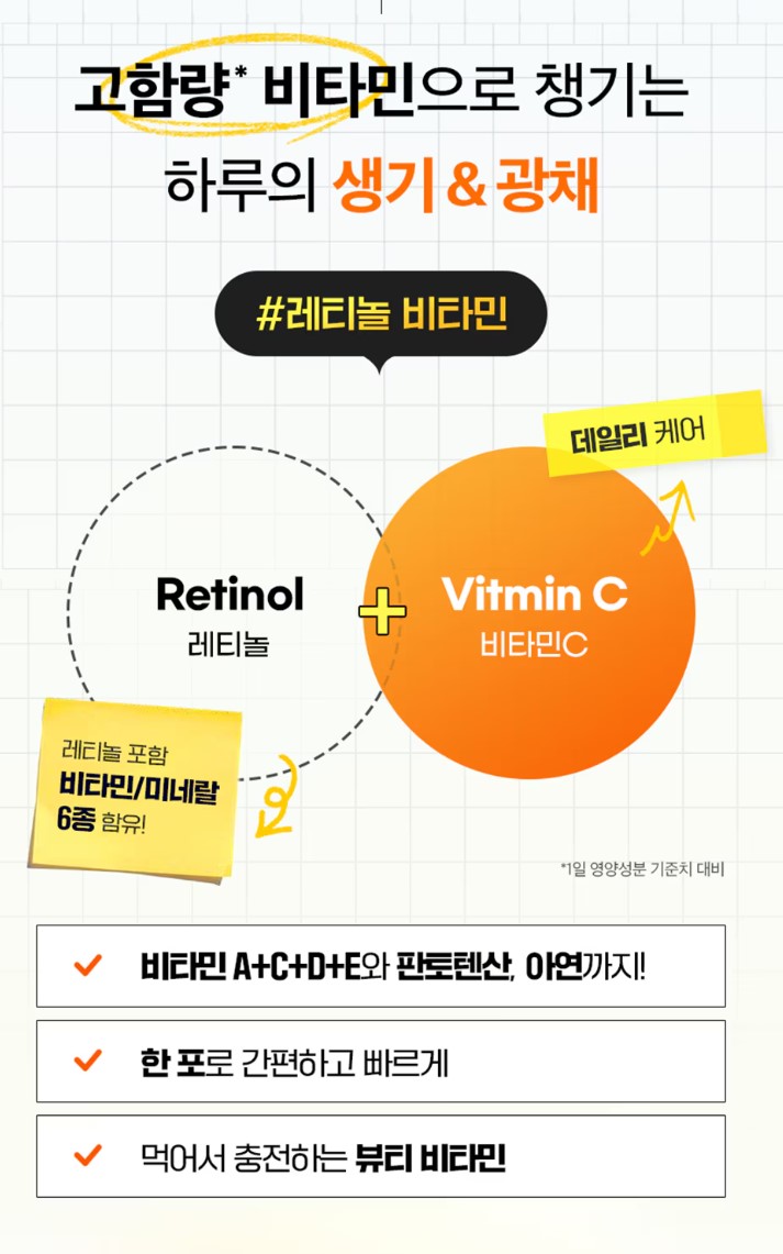 바이탈 슈퍼레티놀 C 80포 레티놀비타민 코스트코 - 상세 이미지 5