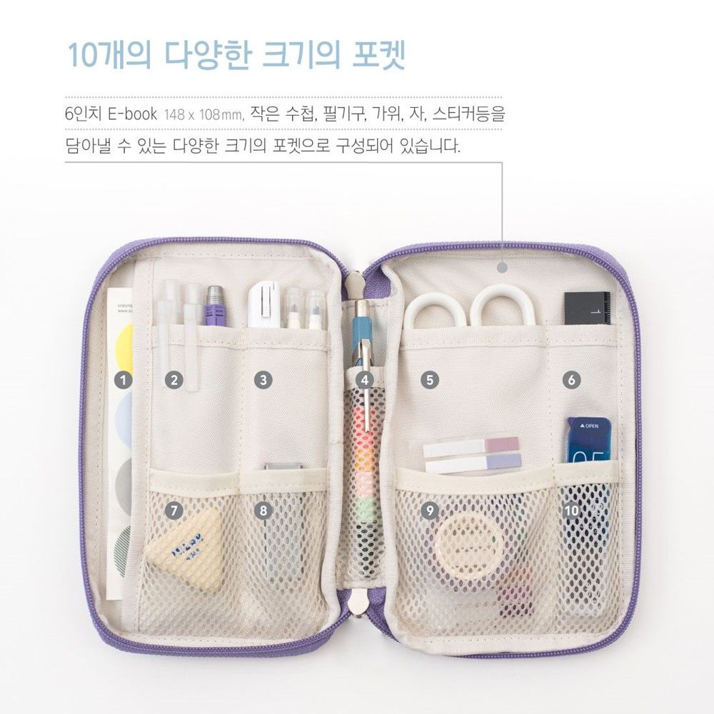 멀티 포켓 파우치 수납 미니가방 이북 6인치 - 상세 이미지 3